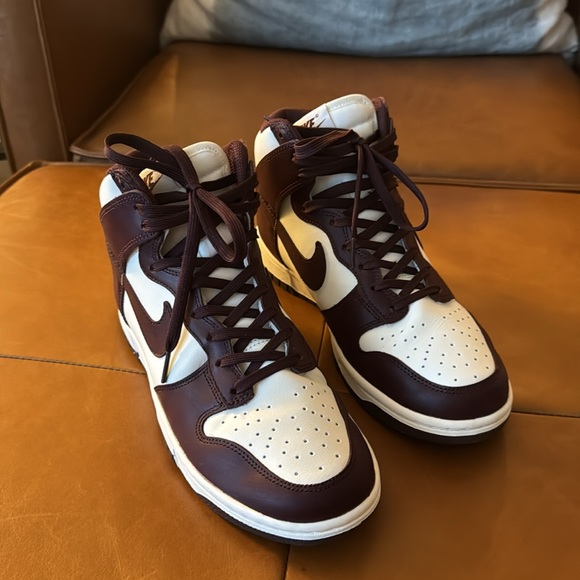Nike Dunk High Burgundy Crush Sneakers - Picture 7 of 9